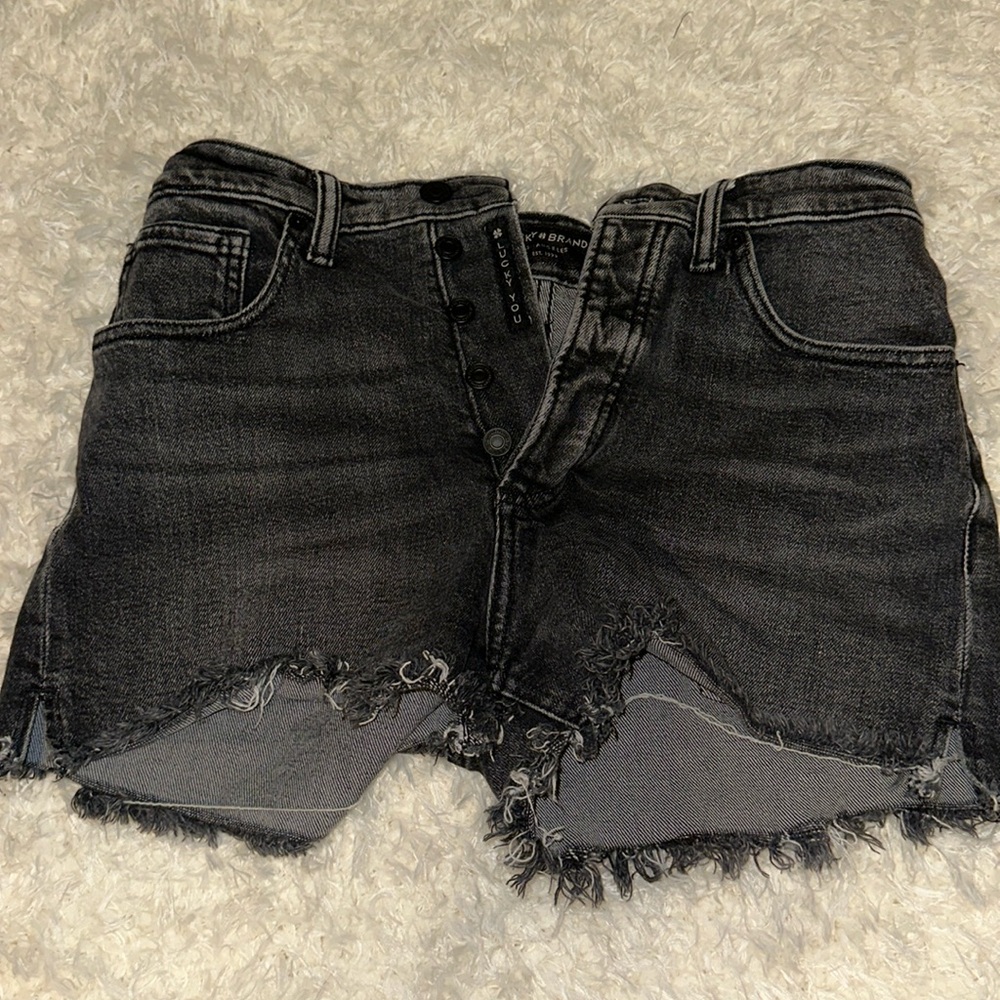 Lucky brand black denim shorts